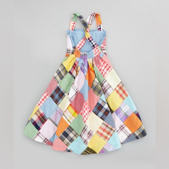 Ralph Lauren Kids Patchwork Plaid Maxi Dress - Picture 2 of 5